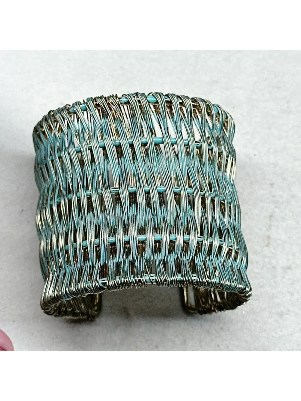 87a. Bronze Woven Boho Cuff